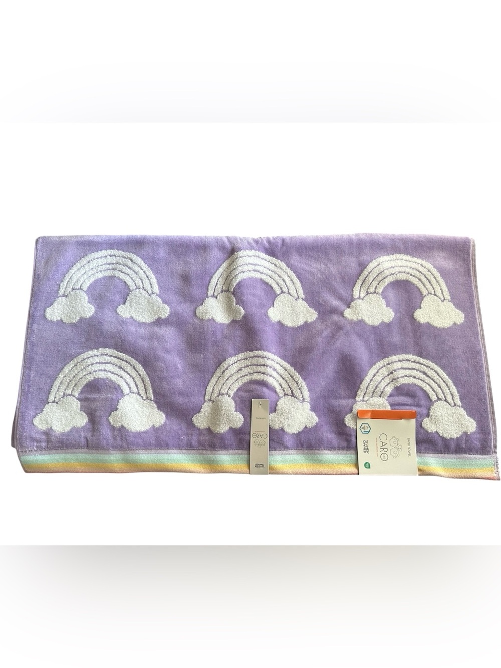 NWT Caro Home Purple Rainbow Bath Towel